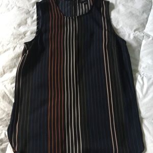 Sleeveless striped blouse
